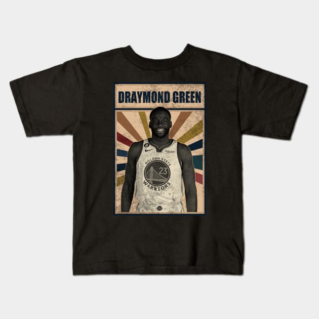 Golden State Warriors Draymond Green Kids T-Shirt by RobinaultCoils